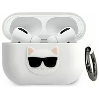 Klacapsilchwh Karl Lagerfeld Choupette Head Silicone Case for Airpods Pro White  3700740494479