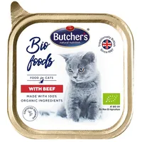 Konservēta barība kaķiem - Butchers Wac Bio beef 85G  111931 5011792003891
