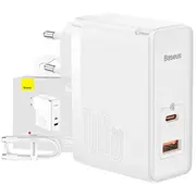 Lādētājs Baseus Gan5 Pro 1X Usb-A Usb-C White  Ccgp090202 6932172608965