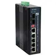Levelone 6-Port Gigabit Poe Industrial Switch, 802.3At/Af Poe, 4 Outputs, 1 x Sfp, Sfp/Rj45 Combo, Din-Rail, -40C to 75C, 126W, voltage booster  Ies-0620 4015867188514 Wlononwcrrtug