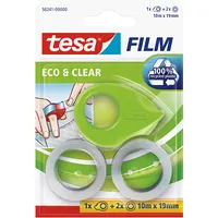 Līmlentes turētājs Tesafilm Mini Dispencer ecologo,  2X videi draudzīgas līmlentes, 10Mx19 mm 200-13290 4042448222688