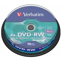 Matricas Dvd-Rw Serl Verbatim 4.7Gb 4X 10 Pack Spindle  43552V 023942435525