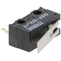 Microswitch Snap Action 3A/125Vac 0.1A/30Vdc with lever Spdt  D2F-01L-T