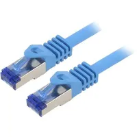 Patch cord S/Ftp 6A stranded Cu Lszh blue 0.25M 26Awg  C6A016S