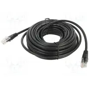 Patch cord U/Utp Cat 5E Rj45 plug,both sides stranded Cca  Pp12-10M/Bk