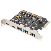 Pc extension card Pcie Usb A x3,USB C socket x2 10Gbps  Ds-30222