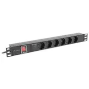 Pdu rack power strip 19 inch 1U 16A 5Xschuko 2M black  Pdu-05F-0200-Bk 5901969441758 Nulagtp00000063