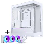Phanteks Nv-Serie Nv5 Mk2 Atx-Gehäuse, Tempered Glass, Drgb - Matte White  Glacier One 360M25 Gen2 Aio Wasserkühlung 360Mm Gabu-517 M000090148398
