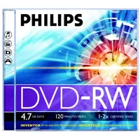 Philips Dvd-Rw 4.7 Gb jewel case  Dn4S4J01F/00 8712581386245