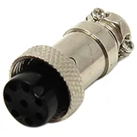 Plug microphone female Pin 8 for cable straight  Mic328