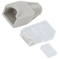 Plug Rj45 Pin 8 Cat 6 unshielded,with protection Layout 8P8C  Log-Mp0023 Mp0023