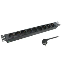 Plug socket strip supply Sockets 9 250Vac 16A black 2M  Pdu9C03