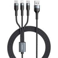 Remax Sury 2 Series 3In1 Usb - Lightning  Type C micro injection cable A 1,2 m black Rc-070Th 6972174156774