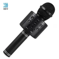 Riff Ws-858 Karaoke Mikrofons ar Skaļruņi Aux un Micro Sd Melns  Rf-Ws-858-Black 4752219008105