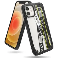 Ringke Fusion X Design durable Pc Case with Tpu Bumper for iPhone 12 mini black Ticket band Xdap0018  8809758105102