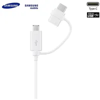 Samsung Ep-Dg930Dwe Usb 2In1 Cable Type-C  Micro Datu un Uzlādes Kabelis 1.5M Balts Eu Blister Ep-Dg930Dwegww 8806088571447