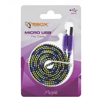 Sbox Usb-Micro Usb 2.0 M/M 1M colorfull blister purple  T-Mlx35542 0616320534875
