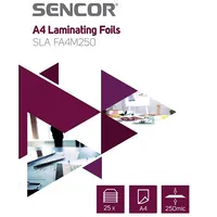 Sencor Sla Fa4M250 Laminēšanas plēve A4 250Mic 25Lpp  8590669199280