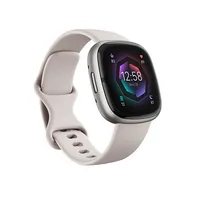 Sense 2  Smart watch Nfc Gps Satellite Amoled Touchscreen Activity monitoring 24/7 Waterproof Bluetooth Wi-Fi Lunar White/Platinum Fb521Srwt 810038858371