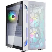 Silverstone Fara H1M Pro - microATX Seitenteil mit Fenster Gehärtetes Glas keine Spannungsversorgung Atx / Ps/2 weiß Usb/Audio  Sst-Fah1Mw-Pro 4710679814827 Gesv-520
