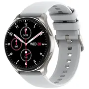 Blackview X20 1.43Inch Amoled display 466466 Ats3085L 128Mb481Kb 380Mah Calls and Sms notification, 100 sports modes 24-Hour heart rate detection Silver  BvX20S 6931548318071
