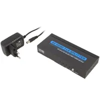 Splitter Hdmi 1.4 black Input Dc socket,HDMI socket  Qoltec-50439 50439