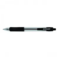 Stanger Ball Point Pens 1.0 Softgrip retractable, black, 1 pcs. 18000300039  18000300039-1 401188603783