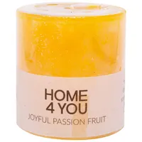 Svece Joyful Passion Fruit, D6.8Xh7.2Cm, gaiši dzeltens  smaržas- grenadils 80076 4741243800762