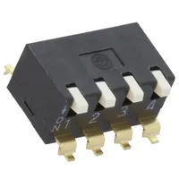 Switch Dip-Switch Poles number 4 On-Off 0.025A/24Vdc Pos 2  A6Sr-4104 A6Sr4104