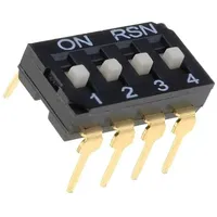 Switch Dip-Switch Poles number 4 On-Off 0.05A/12Vdc Pos 2  Di-04
