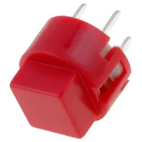 Switch keypad Pos 2 Spst-No 0.01A/35Vdc red Tht 1.3N square  Ks01-Av-Red Ks01-Av-R