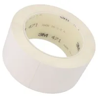 Tape marking white L 33M W 50Mm Thk 0.13Mm 2.5N/Cm 130  3M-471-50-33Wh 7000028853