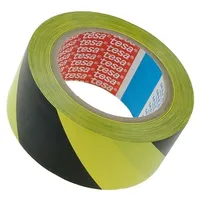 Tape warning yellow-black L 33M W 50Mm self-adhesive 2.5N/Cm  Tesa-60760/Ylbk 60760-00093-15