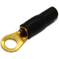 Terminal ring M6 10Mm2 gold-plated insulated black  Zko10X64-Bk 30.4700-06