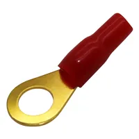 Terminal ring M8 6Mm2 gold-plated insulated red  Zko6X84-R 30.4700-46