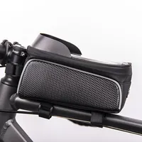 Ūdensnecaurlaidīga velosipēda rāmja soma ar ekranētu tālruņa turētāju Model02 black  Oem100511 5900495925428
