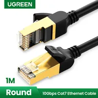Ugreen Ethernet Rj45 Flat network cable , Cat.7, Stp, 1M Black 11268  Ugreen/11268 6957303882687