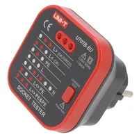 Ut07B-Eu Uni-T Tester power socket tester 3 Led Plug Eu  230Vac 5060Hz