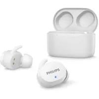 V Akcija Philips in-ear bezvadu austiņas ar portatīvo uzlādes ietvaru, baltas  Tat3216Wt/00 4895229117495