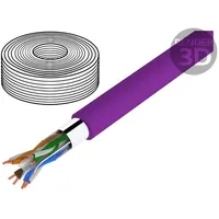 Wire F/Utp 4X2X23Awg 6 solid Cu Lszh violet 50M Øcable 6Mm  Dk-1624-Vh-05