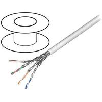 Wire S/Ftp 4X2X23Awg 6 solid Cca Pvc grey 100M Øcable 6.3Mm  S/Ftp6-Scca-100 93955