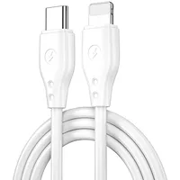 Wiwu cable Pioneer Wi-C002 Usb-C - Lightning 30W white  6976195090284