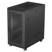 19-Inch 22U 600X1000 black floor-standing rack cabinet with perforated doors Flat pack  Ff01-6022-23B 5901969447170 Nulagr22U000022