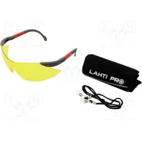 Safety spectacles Lens yellow Resistance to Uv rays Kit case  Lahti-46039 46039
