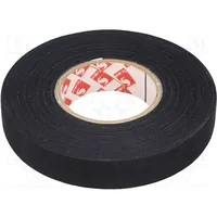 Tape textile W 15Mm L 25M Thk 0.25Mm rubber black 8  Scapa-003-15 003-15/25
