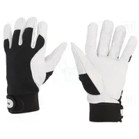 Protective gloves Size 10 black natural leather  Lahti-L270810K L270810K