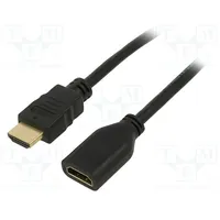 Cable Hdcp 2.2,Hdmi 2.0 Hdmi socket,HDMI plug 1M black  Goobay-61307 61307