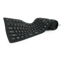 Silicone keyboard UsbPs/2 black  Ukgem000400 8716309055468 Kb-109F-B