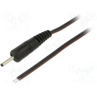 Cable 2X0.35Mm2 wires,DC 2,35/0,7 plug straight black 0.5M  P07-Tt-T035-050Bk