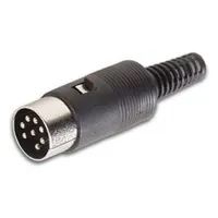 Male Audio Din Plug - 8P Black  Ca121 5410329297510